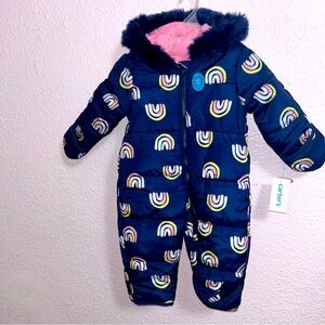 Carter’s 3/6 months NEW navy rainbow snowsuit